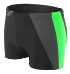 Aquarti Badehose Kurz mit Seitlichem Streifen Grün