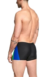 Aquarti Badehose Kurz mit Seitlichem Streifen Mischfarben/Grün/Blau/Schwarz