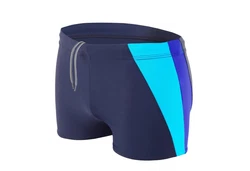 Aquarti Badehose Kurz mit Seitlichem Streifen Dunkelblau/Lila