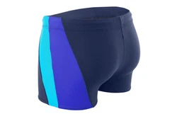 Aquarti Badehose Kurz mit Seitlichem Streifen Dunkelblau/Lila