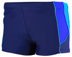 Aquarti Herren Badehose Kurz mit Kontrastpaspel Dunkelblau/Blau
