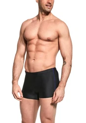 Aquarti Herren Badehose Kurz mit Kontrastpaspel Dunkelblau