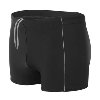 Aquarti Herren Badehose Kurz mit Kontrastpaspel Schwarz/Grau