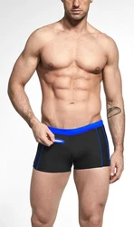 Aquarti Herren Badehose Kurz mit Kontrastpaspel Blau/Schwarz/Lila/Dunkelblau