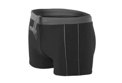 Aquarti Herren Badehose Kurz mit Kontrastpaspel Schwarz/Grau/Dunkelgrau