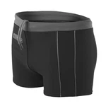 Aquarti Herren Badehose Kurz mit Kontrastpaspel Schwarz/Grau/Dunkelgrau