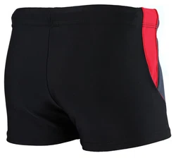 Aquarti Herren Badehose Kurz mit Kontrastpaspel Rot/Dunkelrot/Dunkelblau/Schwarz