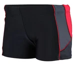 Aquarti Herren Badehose Kurz mit Kontrastpaspel Rot/Dunkelrot/Dunkelblau/Schwarz