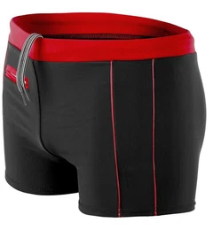 Badehose Herren Badehose Kurz mit Kontrastpaspel
