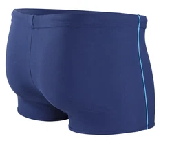 Aquarti Herren Badehose Kurz mit Kontrastpaspel Dunkelblau/Blau