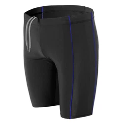 Aquarti Herren Lange Badehose Jammer Dunkelblau/Grau