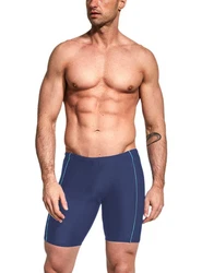 Aquarti Herren Lange Badehose Jammer Dunkelblau/Blau/Hellblau