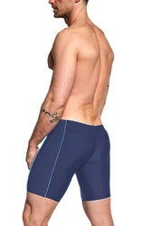 Aquarti Herren Lange Badehose Jammer Dunkelblau/Blau/Hellblau