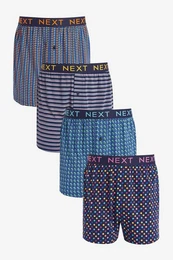 Boxershorts Loose-Fit-Boxershorts aus Baumwolle im 4er-Pack (4-St)