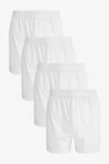 Next Loose-Fit Boxershorts aus Baumwolle (4-St) Weiß/Creme/Grau
