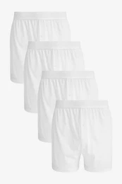 Bandeau-Bikini-Top Loose-Fit-Boxershorts aus Baumwolle im 4er-Pack (4-St)