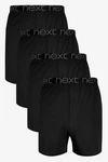 Next Loose-Fit Boxershorts aus Baumwolle (4-St) Schwarz/Grau/Dunkelgrau