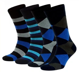 Komfortsocken Weich und Locker, Bunte Socken (Box, 4-Paar, 41-45 EU Gre) Freizeitsocken, Bambussocken