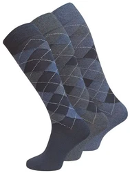 Cotton Prime Kniestrümpfe Dunkelblau/Blau/Grau