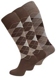 Cotton Prime Kniestrümpfe Dunkelbraun/Grau/Beige/Khaki