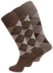 Cotton Prime Kniestrümpfe Dunkelbraun/Grau/Beige/Khaki