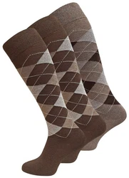 Cotton Prime Kniestrümpfe Dunkelbraun/Grau/Beige/Khaki