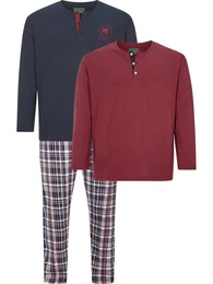Schlafanzug LORD ENDA (Set, 3 tlg) zwei Langarmshirts mit Knpfen