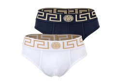 Versace Herren Slip TOPEKA (Packung, 2er Pack) Weiß/Blau/Lila/Dunkelblau/Rot/Gold/Creme/Grau/Orange/Braun