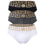 Versace Herren Slip TOPEKA (3er Pack) Lila/Gold/Orange/Weiß/Gelb/Schwarz/Braun