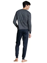 Pyjama Herren Bndchenpyjama 41965 blau (1 Stck, 1 tlg., 1 Stck)