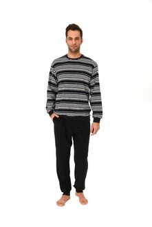 Normann Pyjama Herren Frottee Pyjama lang mit Bündchen Normann Pyjama Herren Frottee Pyjama lang mit Bündchen