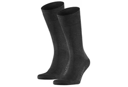 FALKE Kurzsocken Herren Socken Businessstrumpf Cool 24/7 Dunkelgrau/Grau/Schwarz