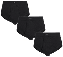 GTZBURG Slip mit Eingriff 3er Pack Schwarz/Dunkelgrau/Grau