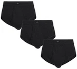 GTZBURG Slip mit Eingriff 3er Pack Schwarz/Dunkelgrau/Grau