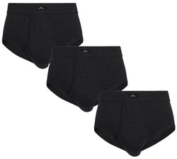 GTZBURG Slip mit Eingriff 3er Pack Schwarz/Dunkelgrau/Grau