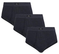 GTZBURG Slip mit Eingriff 3er Pack Dunkelblau/Dunkelgrau/Blau