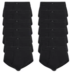 GTZBURG Slip 12er Pack mit Eingriff Schwarz/Dunkelgrau/Grau