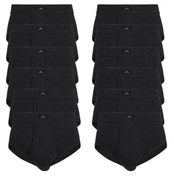 GTZBURG Slip 12er Pack mit Eingriff Schwarz/Dunkelgrau/Grau