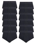 GTZBURG Slip 12er Pack mit Eingriff Dunkelblau/Dunkelgrau