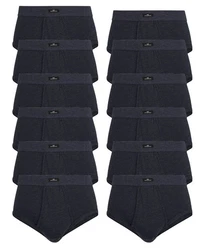 GTZBURG Slip 12er Pack mit Eingriff Dunkelblau/Dunkelgrau