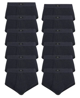 GTZBURG Slip 12er Pack mit Eingriff Dunkelblau/Dunkelgrau