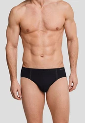 Schiesser Slip Essentials ohne Eingriff mit Komfortbündchen Schwarz/Dunkelgrau