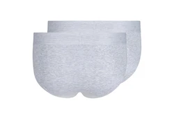 Skiny Slip (2-St) graumeliert/schwarz
