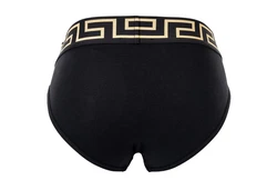 Versace Herren Slip TOPEKA (2er Pack) Lila/Grau/Dunkelblau/Gelb/Braun