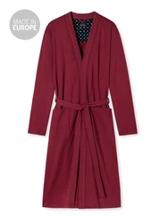 Schiesser Bademantel Kimono Elegant Dunkelrot/Rosa/Rot/Lila