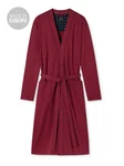 Schiesser Bademantel Kimono Elegant Dunkelrot/Rosa/Rot/Lila