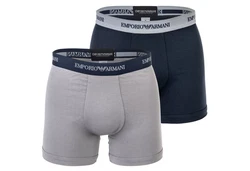 Emporio Armani Herren Boxershorts 2er Pack Boxer Unterwäsche Grau/Marine