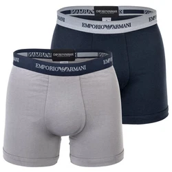 Emporio Armani Herren Boxershorts 2er Pack Boxer Unterwäsche Grau/Marine