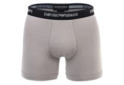 Emporio Armani Herren Boxershorts 2er Pack Boxer Unterwäsche Schwarz/Grau