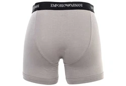 Emporio Armani Herren Boxershorts 2er Pack Boxer Unterwäsche Schwarz/Grau